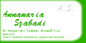 annamaria szabadi business card